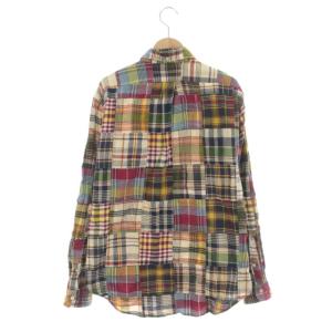 RALPH LAUREN CLASSIC FIT シャツ チェック パッチワーク ボタンダウン ロゴ 長袖 M マルチカラー