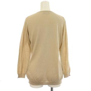 MARGARET HOWELL カーディガン シルク混 コットン ニット 長袖 2 ベージュ