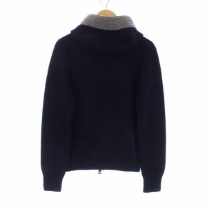 MONCLER MAGLIONE TRICOT CARDIGAN ニットパーカー M ネイビー グレー
