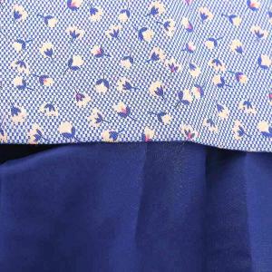 ANAYI フレアスカート 花柄 ひざ丈 38 M ベージュ ブルー