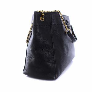 TORY BURCH ショルダーバッグ トートバッグ チェーン タッセル レザー ブラック