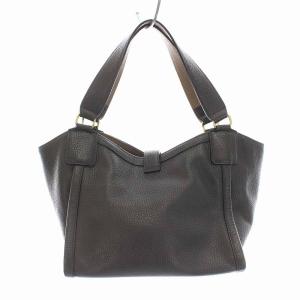A.D.M.J. トートバッグ ハンドバッグ レザー チャコールグレー