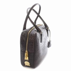 A.D.M.J. CROCODILEEMBOSSING BASIC BOSTONBAG ハンド クロコ型押し レザー