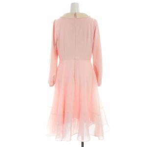 Chesty Organdie Flare Onepiece フレアワンピース ひざ丈 ラウンドカラー 丸襟 チュール パール ビジュー