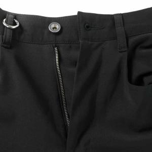 DIESEL ワイドパンツ フレアパンツ ロング ウール混 ロゴラベル 23 ブラック