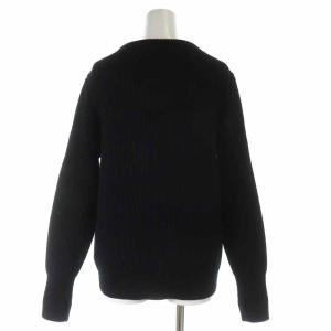Andersen-Andersen ニット セーター モックネック ウール リブ サムホール 長袖 XS ブラック