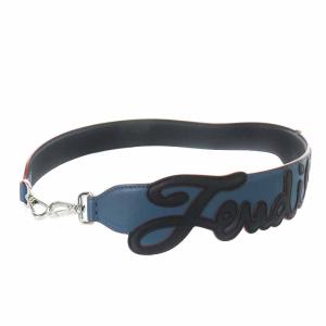 STRAP YOU ショルダーストラップ レザー ロゴ ハート ネイビー