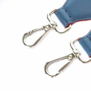 FENDI STRAP YOU ショルダーストラップ レザー ロゴ ハート ネイビー
