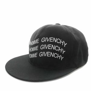 帽子 ベースボールキャップ studio HOMME GIVENCHY プリント ブラック