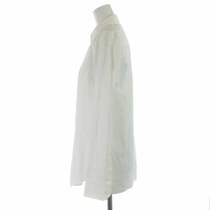 CELINE フレンチカラー クラシックシャツ コットンポプリン ブラウス ワイシャツ ダブルカッタウェイカフス 長袖 38 11 L 白