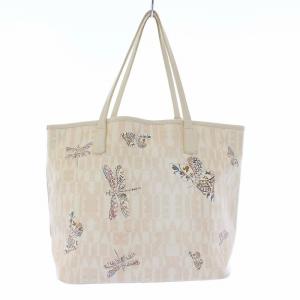 FURLA トートバッグ ハンドバッグ 総柄 ロゴ ベージュ