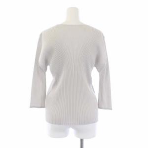 PLEATS PLEASE ISSEY MIYAKE イッセイミヤケ カットソー 七分袖 Vネック 3 L グレー