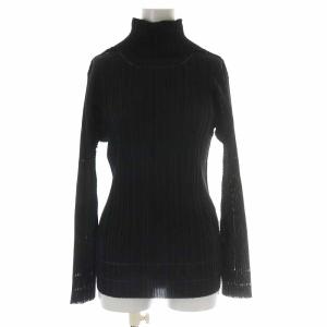 カットソー タートルネック 長袖 3 ブラック