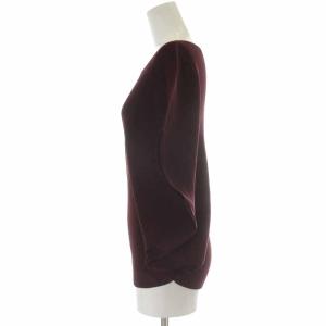 PLEATS PLEASE ISSEY MIYAKE イッセイミヤケ カットソー Uネック プリーツ フレンチスリーブ パープル