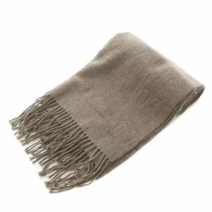 Chloe マフラー ストール フリンジ ロゴ刺繍 ブラウン