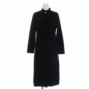 21AW ニットカーディガン 長袖 ロング ナイロン ウール F ブラック