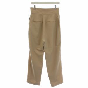 CLANE 21AW OVERLAP TUCK PANTS テーパードパンツ ジップフライ 2 M ベージュ 11110-7062