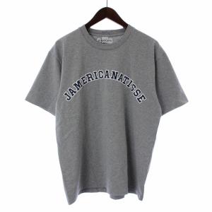 × JM JAMERICANATISSE Tee Tシャツ カットソー ロゴ クルーネック 半袖 M グレー JM22AWAJ04