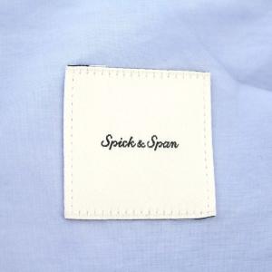 Spick&Span 21SS シャツ タイプライター スリーブスリット バンドカラー 長袖 F ライトブルー