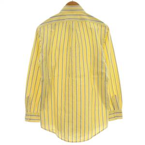 RALPH LAUREN シャツ ストライプ ボタンダウン 長袖 XS イエロー