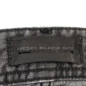 DIESEL BLACK GOLD excess-np デニムパンツ ダメージ加工 ボタンフライ 30 ウォッシュブラック