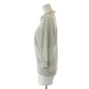 Drawer 14Gラメスキッパーニット カットソー レース シルク混 9分袖 1 グレー