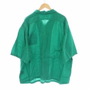 KAPITAL 22SS ソフトリネン 開襟BIGシャツ オープンカラー 半袖 L 緑 グリーン