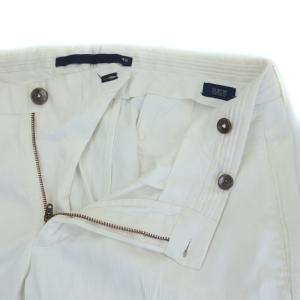 INCOTEX HIGH COMFORT テーパードパンツ スリムフィット 46 S 白 ホワイト