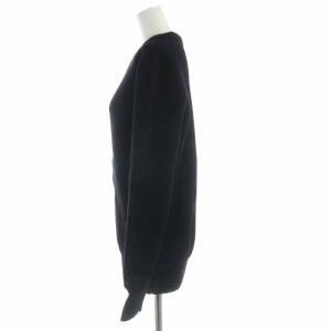 HYKE 15AW ニットカーディガン ウール リブ 長袖 2 ブラック