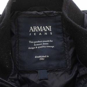 ARMANI JEANS 17年製 ダウンジャケット 48 ネイビー