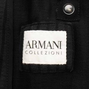 ARMANI COLLEZIONI ショールカラージャケット ストライプ 48 L 紺 ネイビー