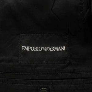 EMPORIO ARMANI テーラードジャケット ストライプ ウール 48 ブラック