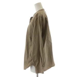 MHL. COTTON LINEN PLAIN WEAVE 20SS ブラウス シャツ 長袖 コットン 麻混 リネン混 1 S ベージュ