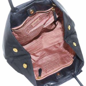 PRADA BN1601 ハンドバッグ ナイロン リボン ロゴ ブラック