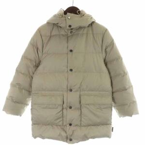 ダウンジャケット ハイネック ジップアップ フード 茶タグ 00 XXS ベージュ