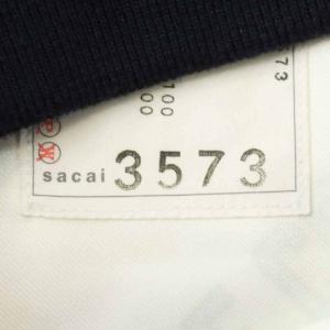 sacai タイトスカート ロング ミモレ ロゴ 総柄 プリント ホワイト ブルー レッド