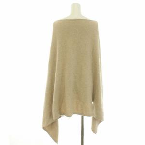 Plage 20AW FOXポンチョ ウール混 ベージュ