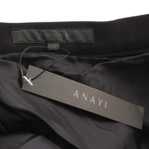 ANAYI スカート ひざ丈 フレア プリーツ 38 ブラック