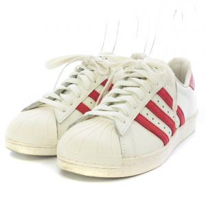 adidas Originals SUPER STAR 80s VINTAGE DX スーパースター スニーカー シューズ レザー 23.5cm 白 赤 ホワイト