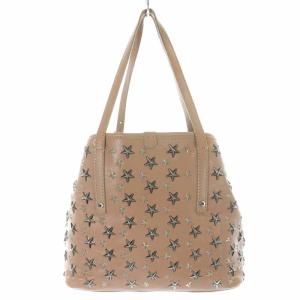 JIMMY CHOO SASHA S ハンドバッグ トートバッグ ミニ レザー スター スタッズ ピンク