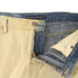 RALPH LAUREN スカート デニム ロング マーメイド ヴィンテージ加工 ダメージ加工 11 L ベージュ