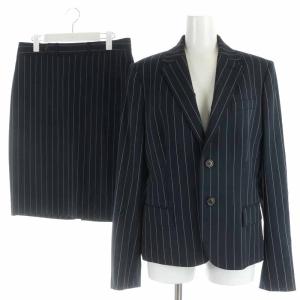 スーツ セットアップ テーラードジャケット シングル タイトスカート ストライプ 13 ネイビー
