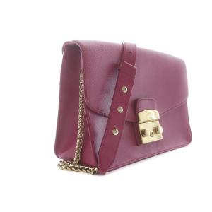 FURLA メトロポリス ショルダーバッグ ポシェット レザー チェーン ピンク