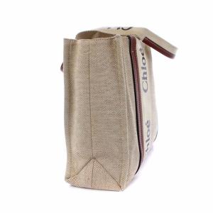 Chloe ウッディ ミディアム トートバッグ ベージュ ブラウン