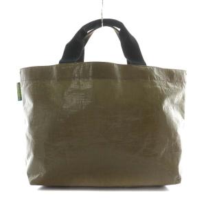 Hervé Chapelier マルシェバッグ M トートバッグ ハンドバッグ ビニール カーキ 2012PP