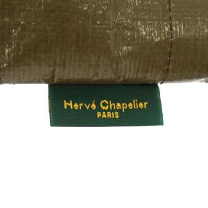 Hervé Chapelier マルシェバッグ M トートバッグ ハンドバッグ ビニール カーキ 2012PP