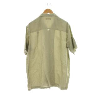 unfil コットン&シルクツイル オープンカラー シャツ WOSP-UW126 半袖 0 ライトグリーン