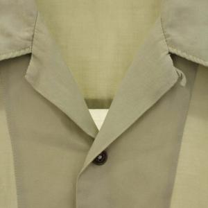 unfil コットン&シルクツイル オープンカラー シャツ WOSP-UW126 半袖 0 ライトグリーン