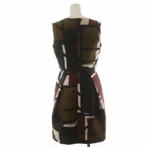 ANAYI ワンピース ノースリーブ ジップフライ ひざ丈 36 マルチカラー