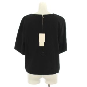 ADORE タグ付き ブラウス プルオーバー 半袖 ショート丈 38 ブラック